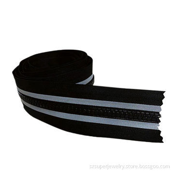 Glasses reflective nylon zipper